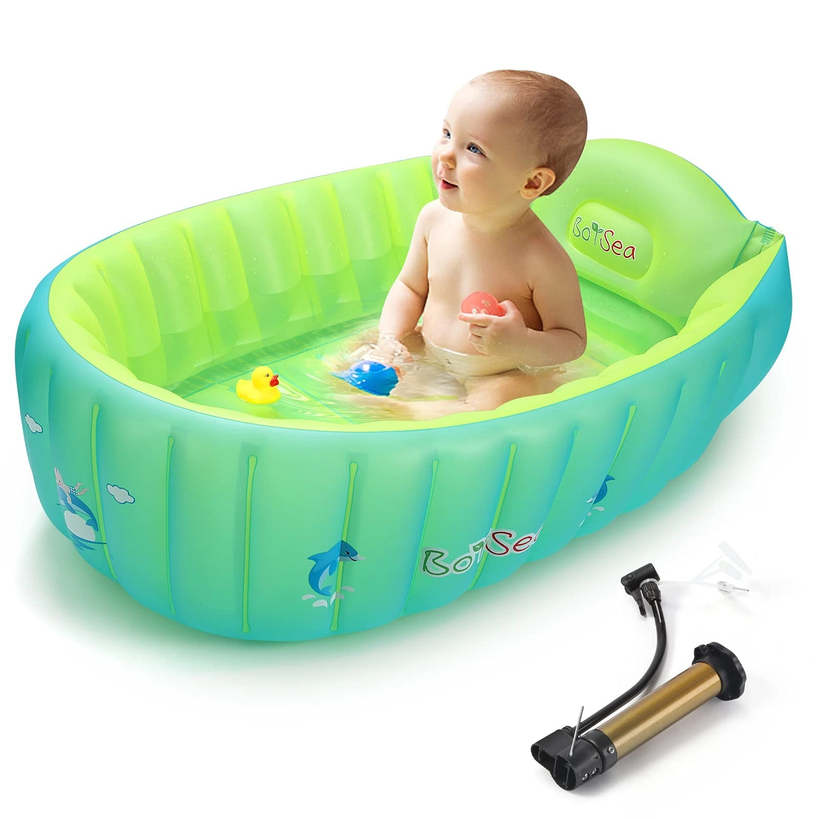 Inflatable Baby Bathtub, Boysea Toddler Bath Tub with Anti-Sliding Saddle Hor...
Opens in a new wind