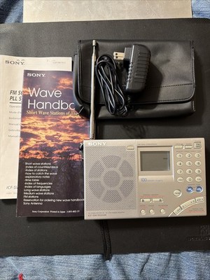 SONY ICF-SW7600GR World Band Receiver Radio Silver AM/FM Stereo shortwave Used