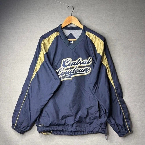Holloway Pullover Windbreaker Jacket Central Loudoun Navy Blue Gold Men L - product listing photo