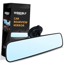 Universal Rear View Mirror with Suction Cup - Anti-Glare Interior 12IN Blue
