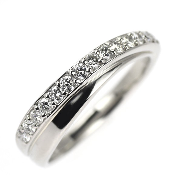 Pt900 diamond ring 0.46ct eternity - Auth free shipping from Japan- Auth SELBY_J