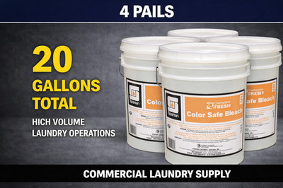 Spartan Color Safe Bleach 5 Gal 4 Pack Oxygen Laundry Commercial Bulk 700505
