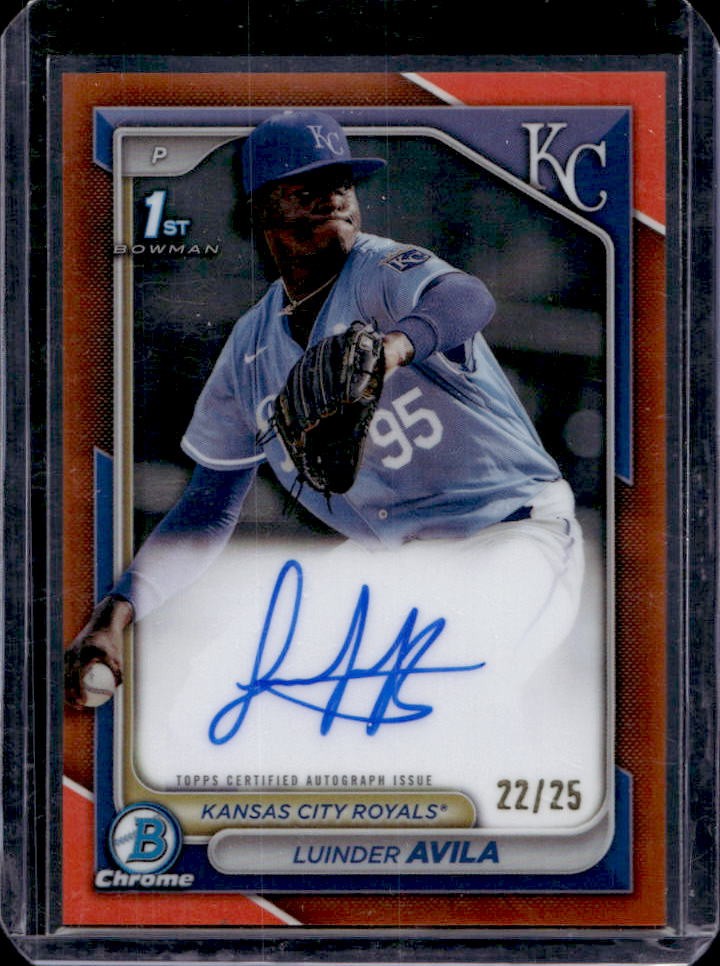 2024 Bowman Chrome Luinder Avila Auto Orange Refractor 1st #22/25