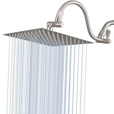 10" Square Rain Shower Head with 14" Extension Arm, Adjustable Angle and Heig...