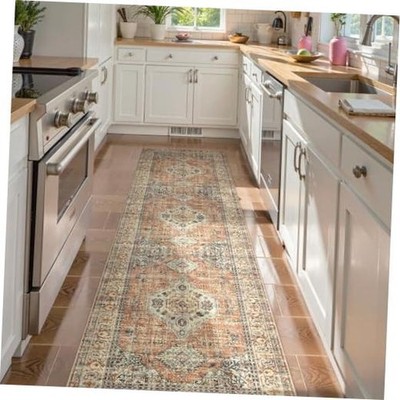 Oriental Kitchen Runners for Hallways, 2.5x10 Washable Runner Rug Non Slip,