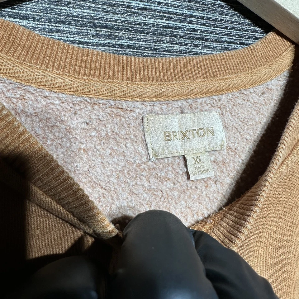 Brixton Sweatshirt Men's Size XL Orange Brown Pullover Long Sleeve Fleece Warm - Image 3 of 4