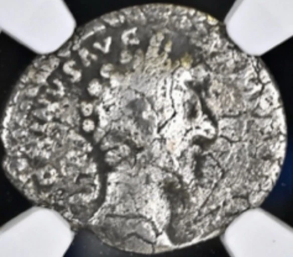 Moneda romana genuina Emperador Marco Aurelio Denario de plata 161-180 dC NGC Foto 2 de 4