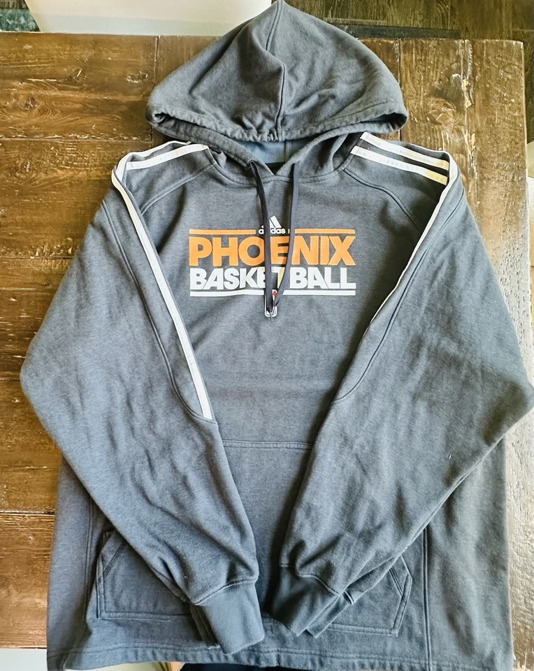 Sudadera con Capucha Atlética Adidas Phoenix Suns Team Issue Gris Para Hombre 2XL NBA Foto 2 de 4