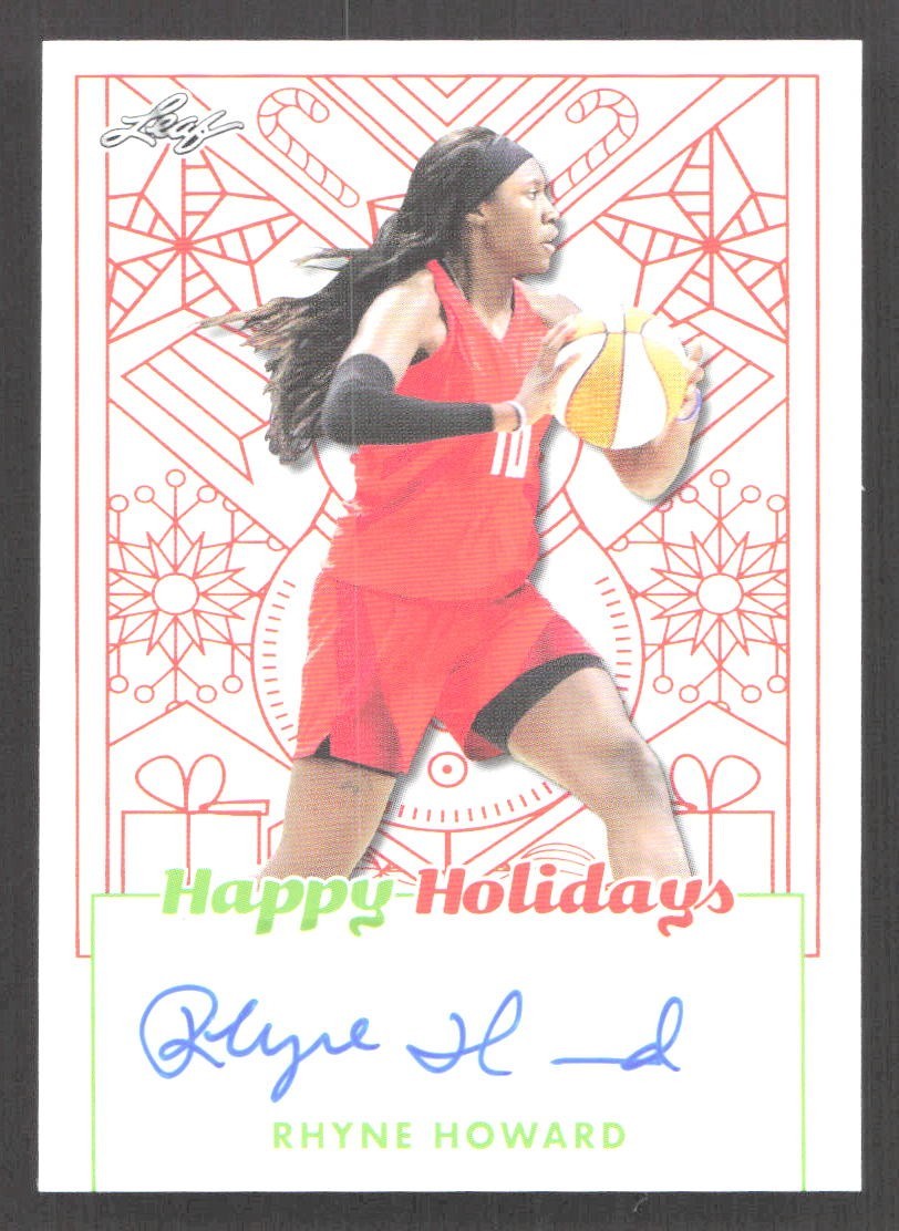 CZD423 - 2023 Leaf - Happy Holidays - Rhyne Howard #BA-RH1 - Auto - Red
