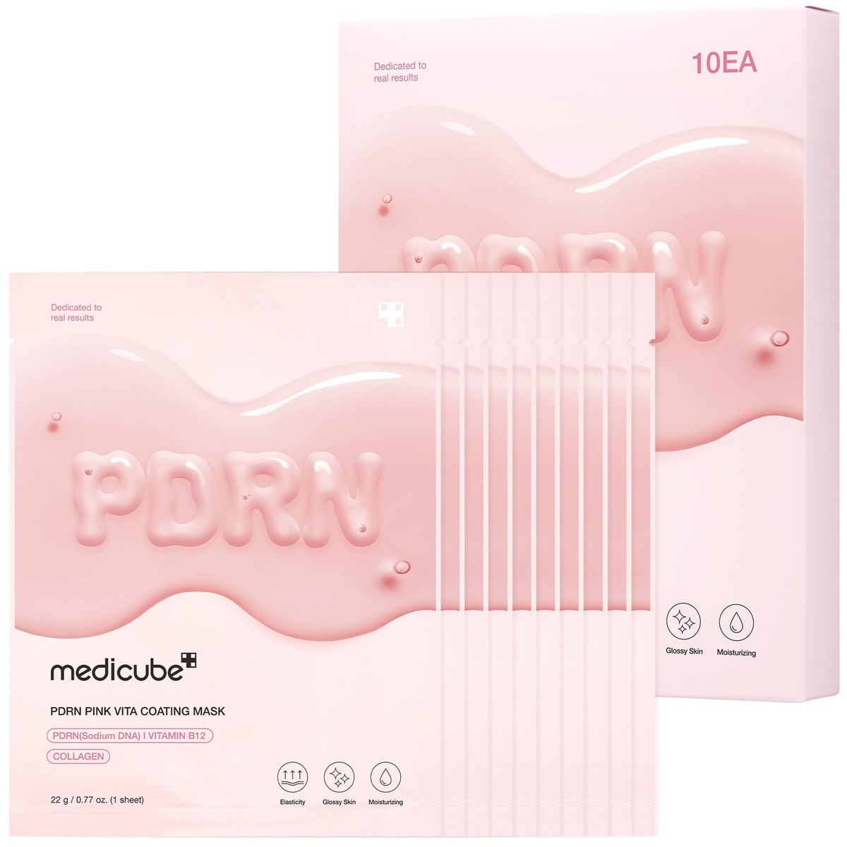Medicube Salmon DNA PDRN Sheet Mask 10EA - Hydration Firming Even