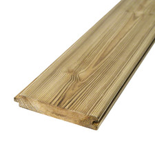 Perlinato Legno Per Esterno 2x12x200 cm di Pino Autoclavato Regnodellegno