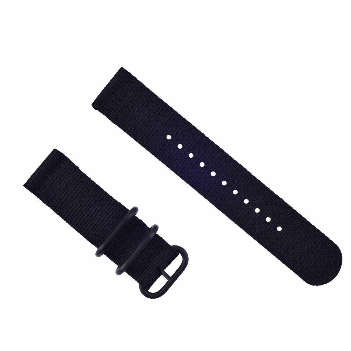 NEW FOR SUUNTO CORE NYLON STRAP DIVER WATCH BAND LUGS BLACK PVD 3 RINGS