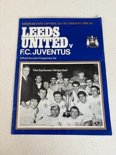 Leeds United Juventus 1971 Fairs Cup Final Programme RARE