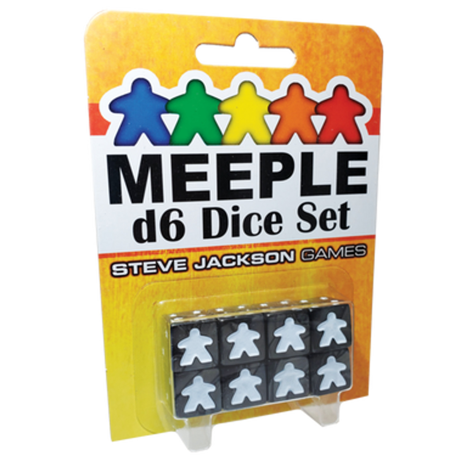 Набор кубиков Meeple D6 - черный 8 карат Steve Jackson Games SJG5940A 2490₽