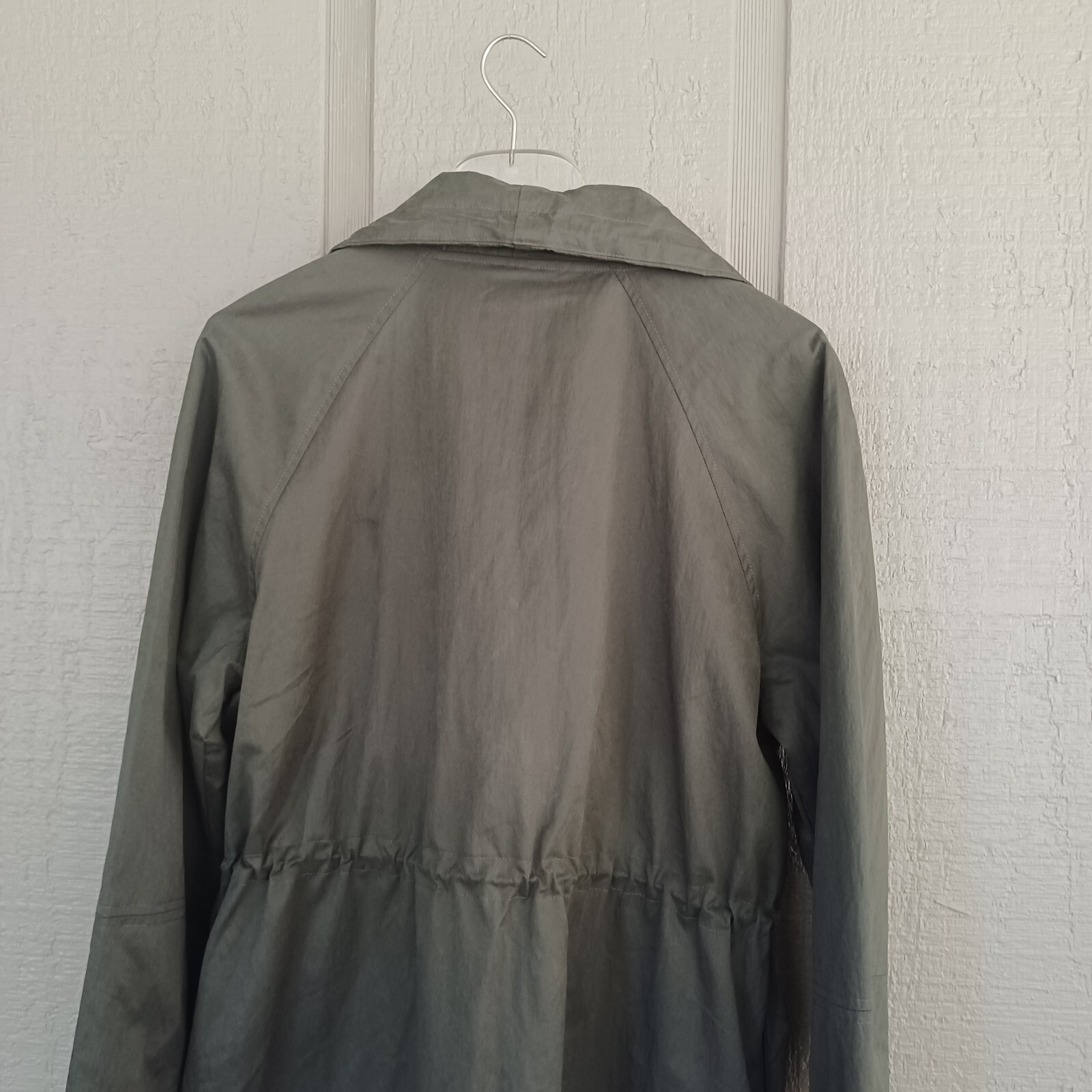 Levi's Cinch Waist Anorak Rain Jacket Full Zip Long S… Gem