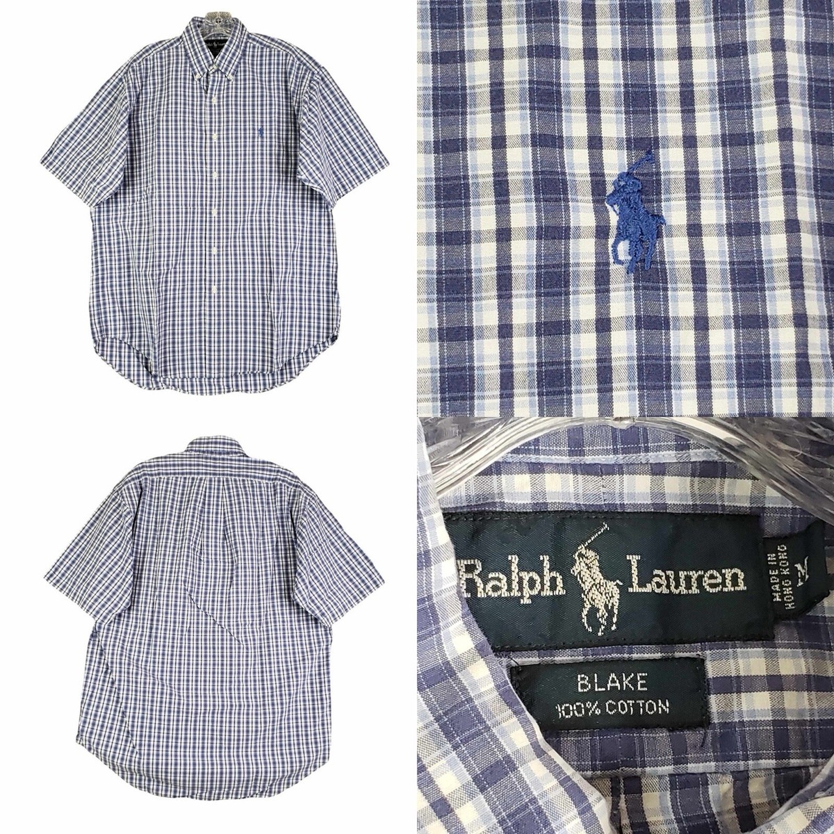 Polo Ralph Lauren Shirt Oxford Button Down SS Mens Size Medium 