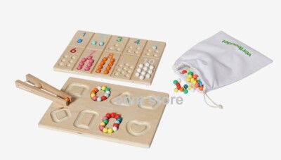 VERTBAUDET Jeu De Tri Des Billes A Pincer En Bois + 3 ans jouet multicolor /EBRZ