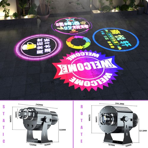 40W-600W Personalizado 4 Logotipo Interruptor Automático LED Gobo Proyector Impermeable AD Tienda Luces - Imagen 22 de 28