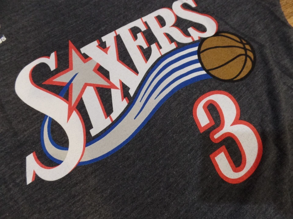 Camisa Allen Iverson Philadelphia 76ers Adidas Throwback Tri Mezcla Etiquetas Nuevas Foto 4 de 4