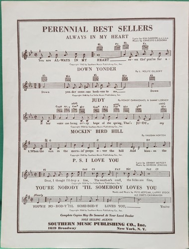 Fascination Recorded Jane Morgan Love in the Afternoon Gary Cooper Sheet Music - Picture 3 of 3