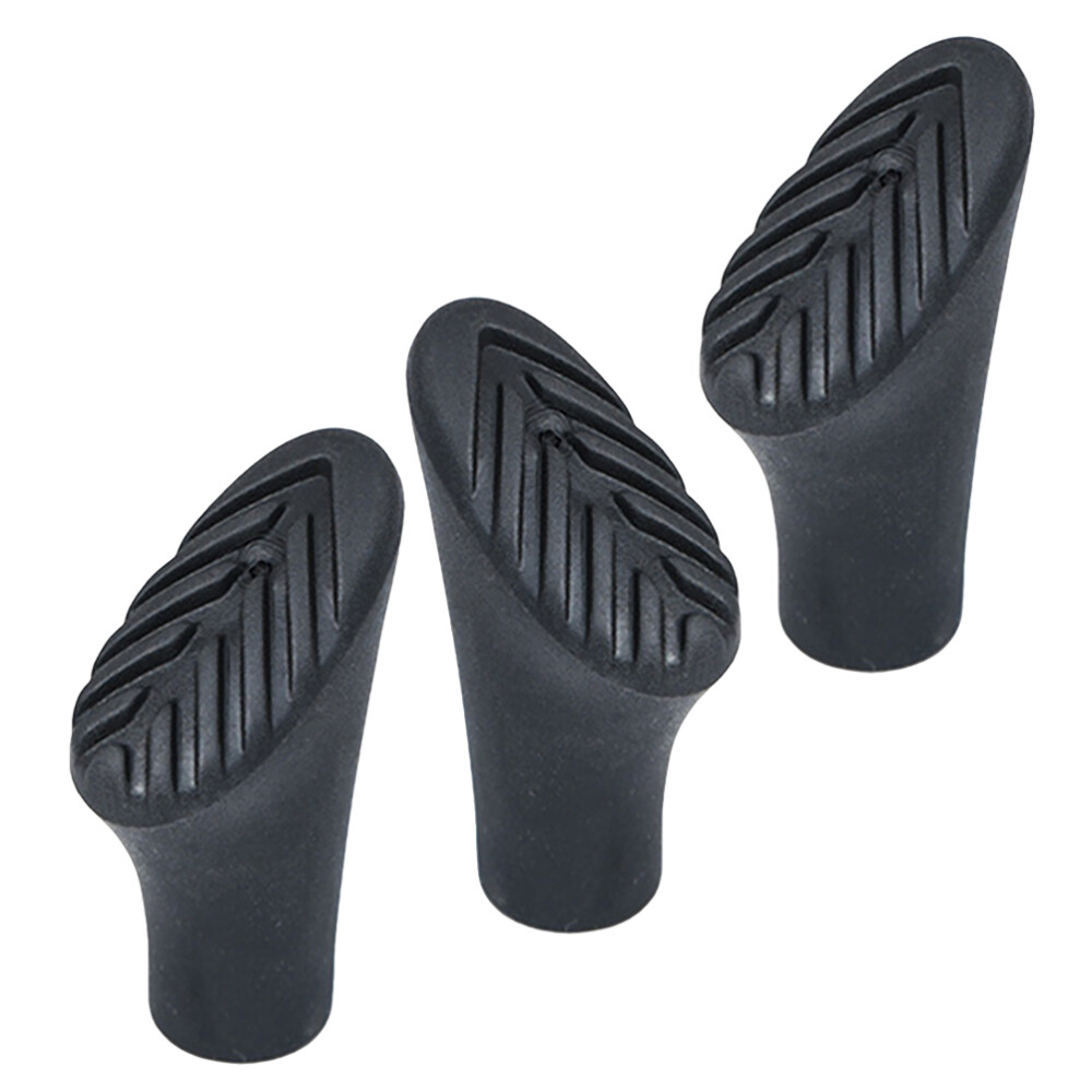 3 Pcs Alpenstock Tip Cover Walking Stick Rubber Ends Nonslip Outdoor