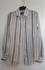 Emporio Armani Men's Striped Button-Down Long Sleeve Shirt Size M