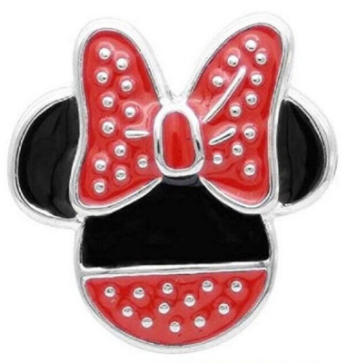 Snap Jewelry Mnnie Mouse Enamel 18-20mm Fits Ginger Style Charms Accessories