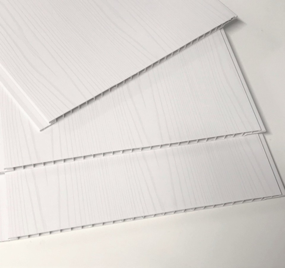 White Ash Wood Effect PVC Bathroom Cladding Shower Wet Wall Panels