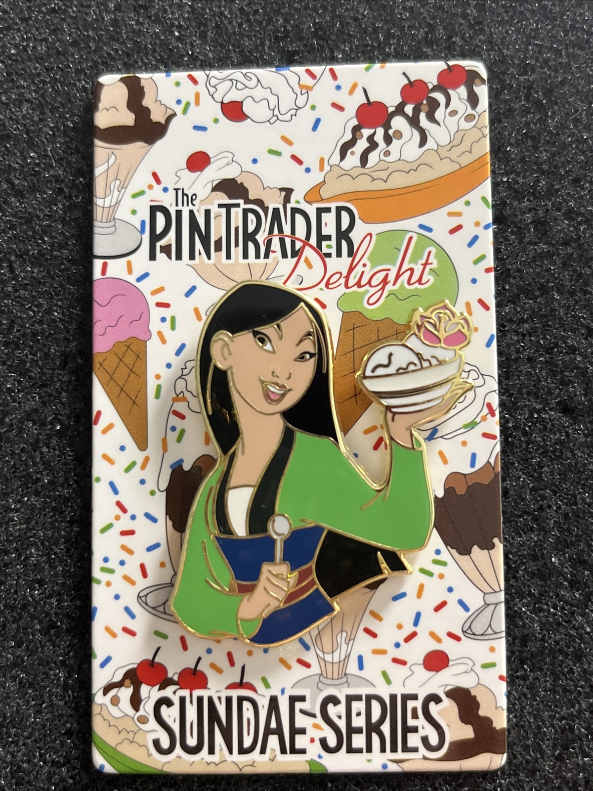 DISNEY PIN DSF DSSH TRADER DELIGHT ICE CREAM SUNDAE PRINCESS MULAN LE