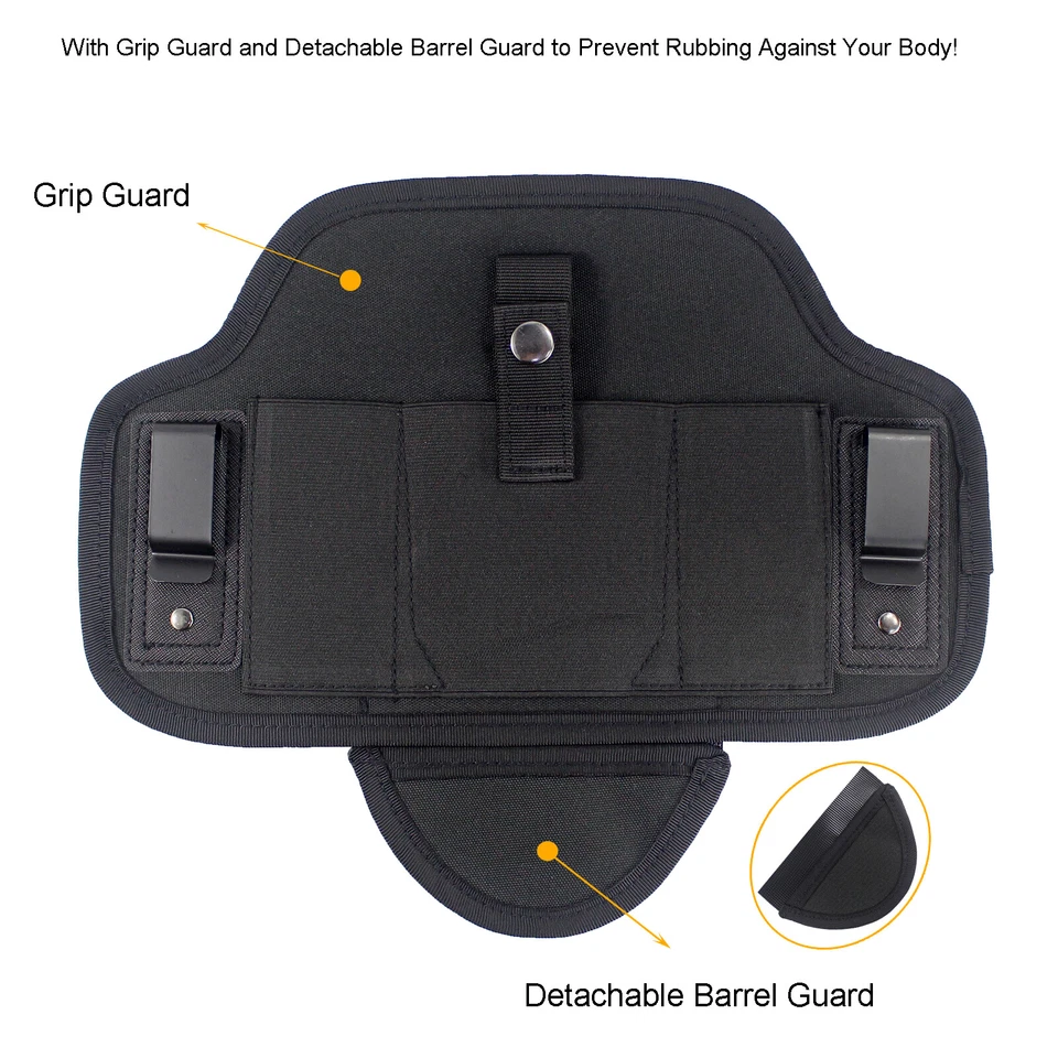 Tactical Pancake Gun Holster Metal Clip IWB Holster Right/Left Hand &2 Mag Pouch - Image 2 of 4