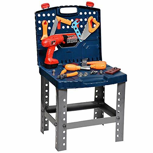 Playkidz Construction Workbench for Kids 45+ Strumenti e Accessori da (S6N)