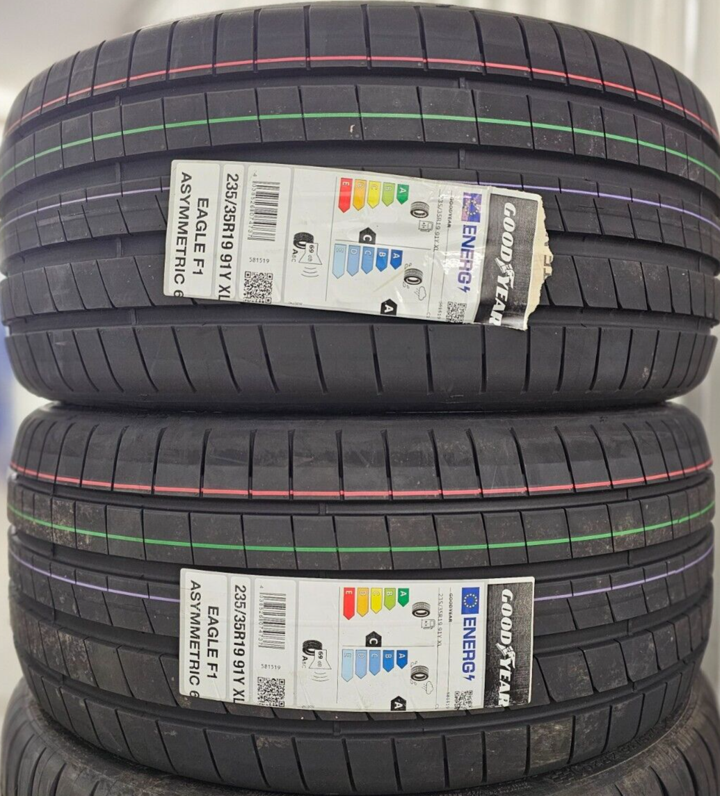 2X NEW GOODYEAR F1 EAGLE ASYMMETRIC 6 235&frasl;35 ZR19 XL 91Y TYRES 235 35 19  2353519