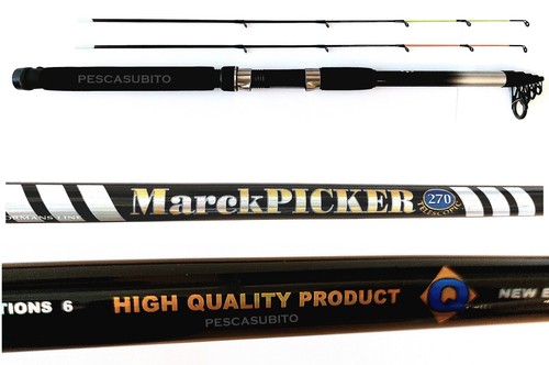 canna rushpicker ledgering feeder pesca mare lago fiume mix carbonio pasturatore - Foto 2 di 4