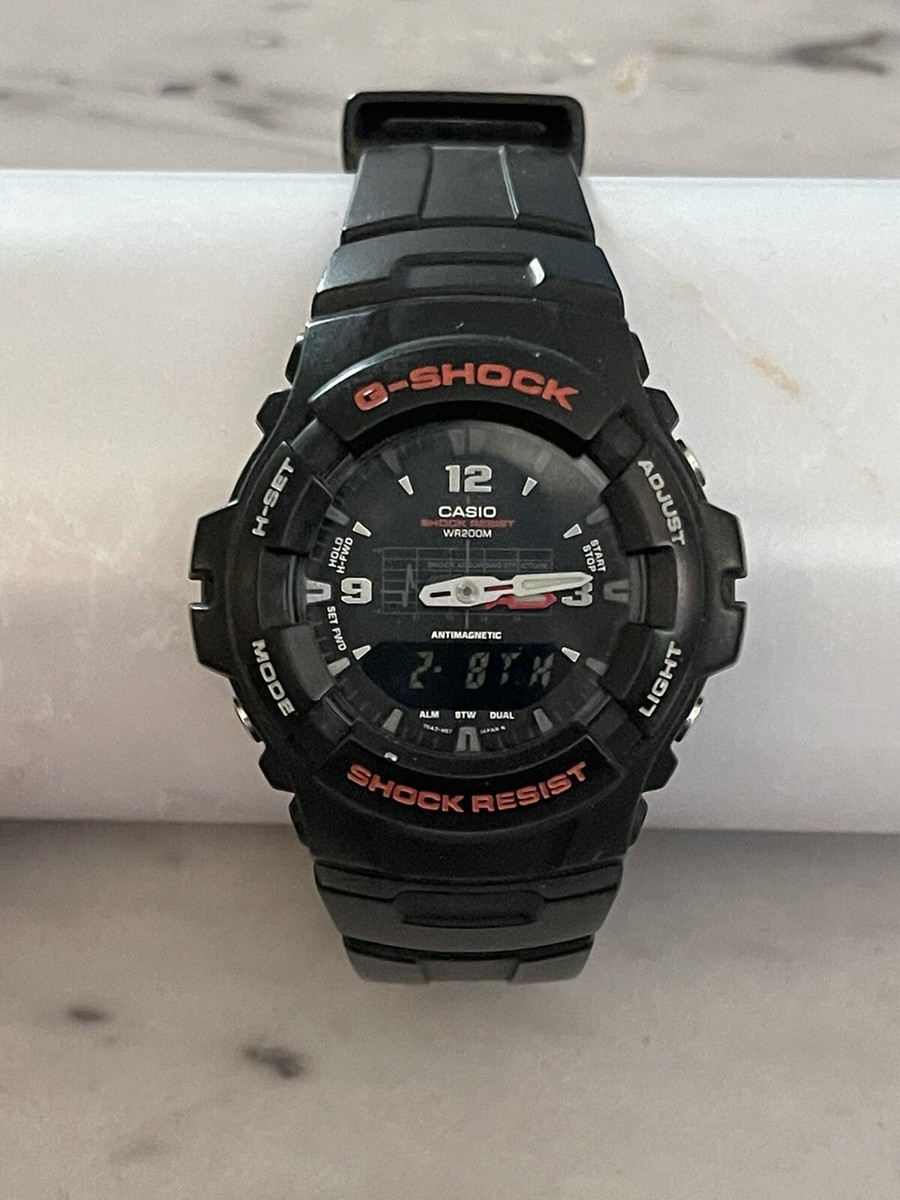 Casio G Shock G-100 (2327) Analog Digital Black Watch G100 Casio G Shock G-100 (2327) Analog Digital Black Watch G100