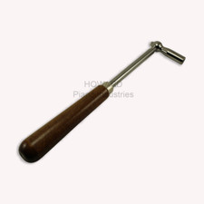 Professional Piano Tuning Hammer Star Tip With Wood Handle Chrome Plated Shaft