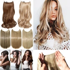 Hidden Band Invisible Wire Hairpiece Miracle Secret Real Thick Hair Extensions