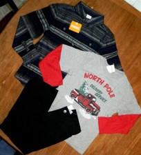 Pant Set 3pc Black Crew Cotton Gymboree Winter Boy size 5/6 New