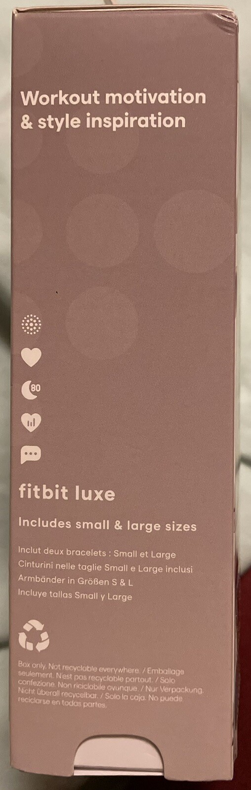 Fitbit Luxe Activity Tracker Lunar White/Soft Gold Stainless Steel