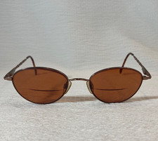 Vtg Marco Brown Wire Rim Sunglasses Opal Tortoiseshell Bifocal Rx 135mm