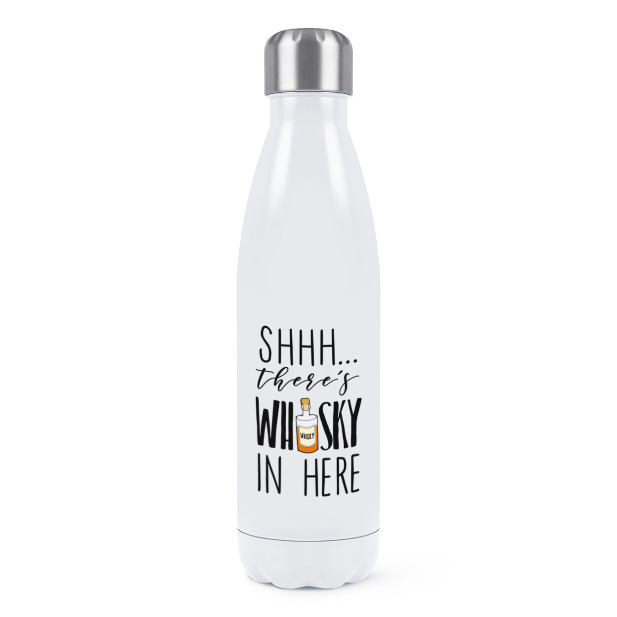 Shhh There's Whisky In Here Double Wall Water Bottle Funny Thermal