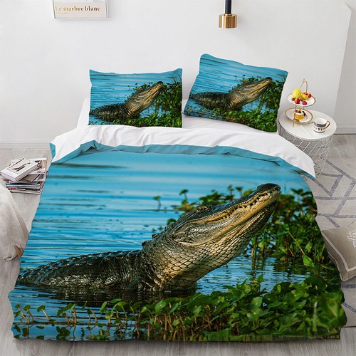3D Animal Crocodile Series Digital Printed Bed Cover Pillowcase Bedding - Picture 8 of 31