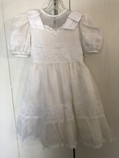 Nicole S/S Lace Organza Sateen Short Bridal First Communion Dress Size 6X