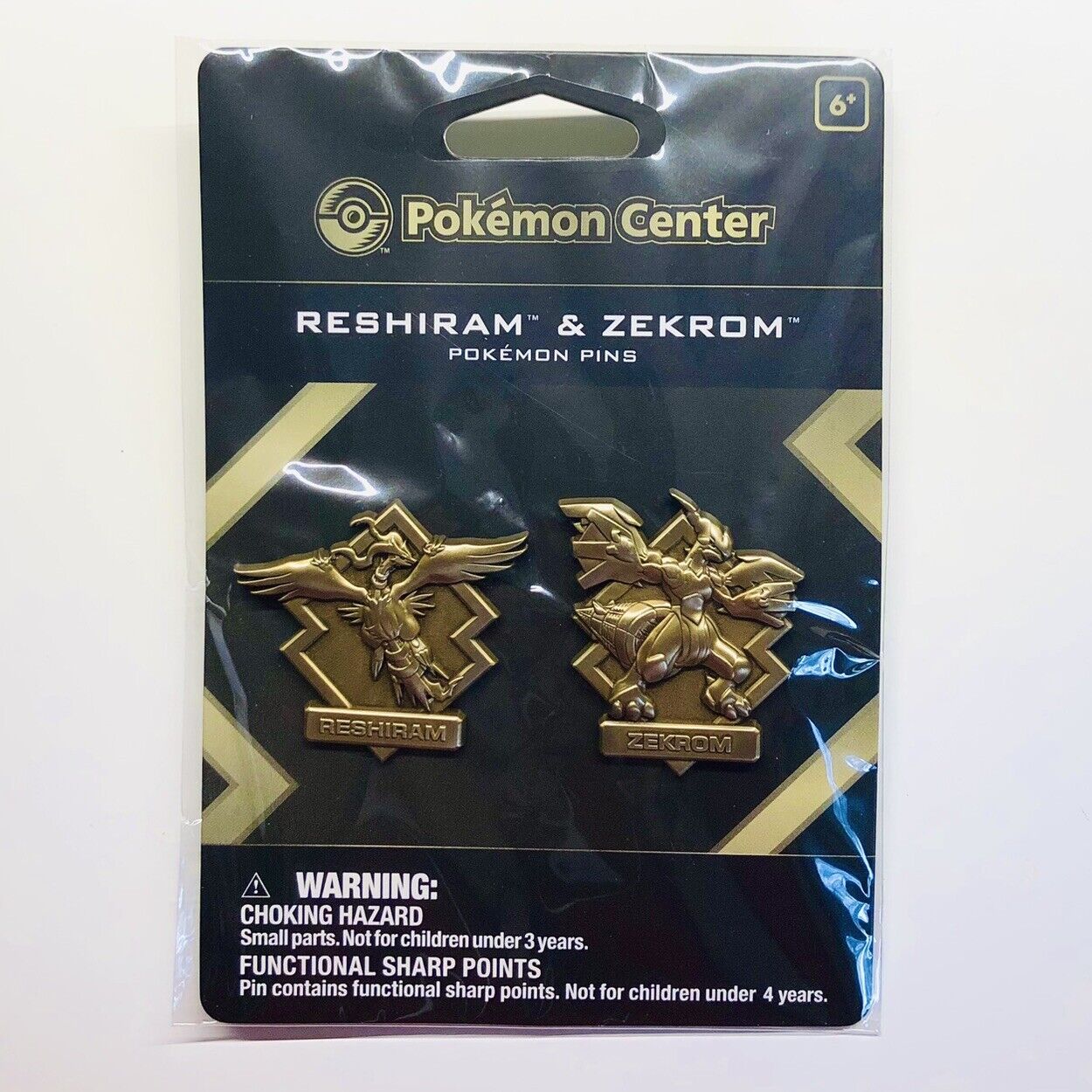 Reshiram & Zekrom Pokemon Center Pins Sealed (2 Pack) Exclusive Retired 2018