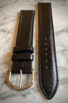20mm Long Original ESQ Black Padded Genuine Leather Watch  display picture 1