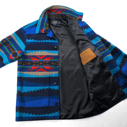 Pendleton Lahaina Wave Jacket Shirt Men Medium Surf Chore Blazer Wool Hawaii - Picture 11 of 22