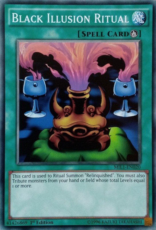 MIL1-EN020 BLACK ILLUSION RITUAL COMMON 1ST EDITION YuGiOh CARD