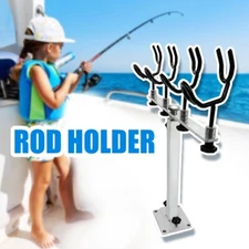 Aluminum Rod Pod Sure Grip Boat Steel PVC Coated Steel Wire Fishing Pole Holder