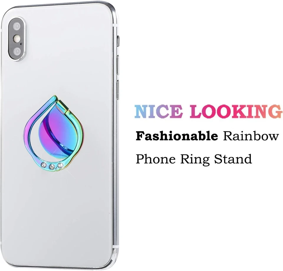 Sparkling Phone Ring Stand Holder - Glitter Bling - 360 Rotation - Universal - Image 4 of 4