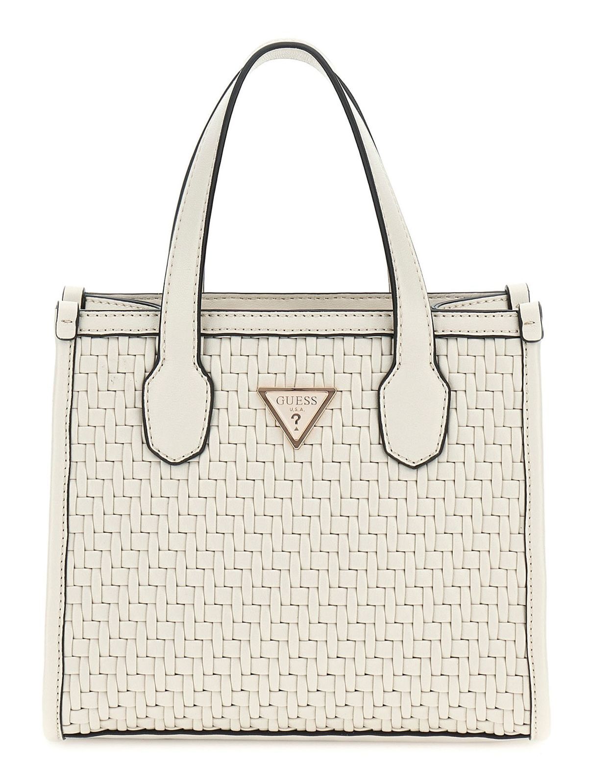 GUESS handbag Silvana 2 Compartment Mini Tote XS Bone