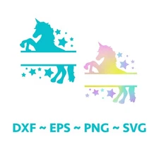 Unicorn Split monogram SVG, Unicorn svg file, SVG files for cricut, Digital file